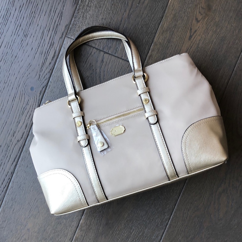 Brand New Kate Landry Multi-Pocket Shoulder Bag w/Long Strap